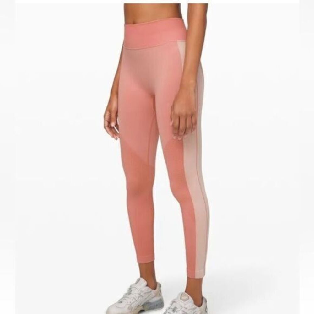 lululemon athletica Coral and Peach Leggings